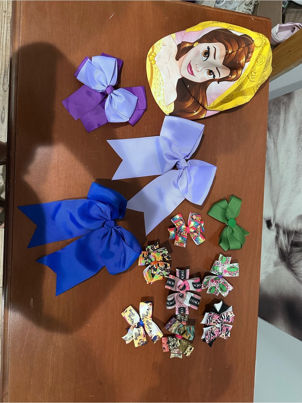 Girls' Multi-Color Hair Bow Set with Belle Yellow Headband